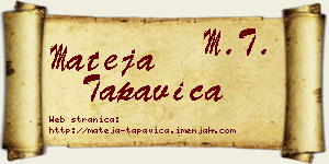 Mateja Tapavica vizit kartica